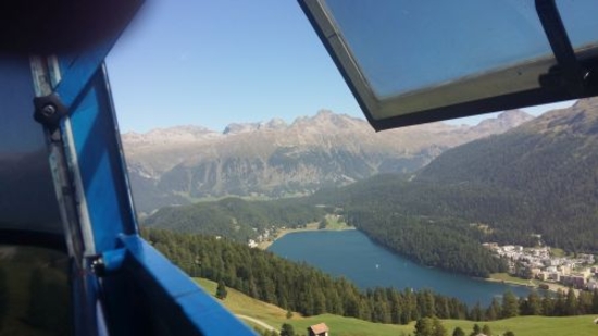 Sicht auf St. Moritzer-See aus Signal-Bahn